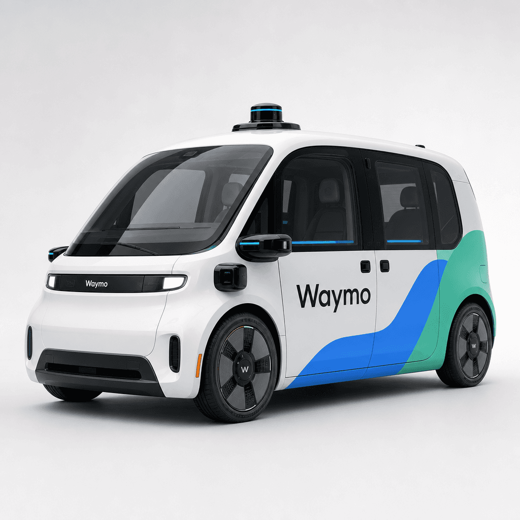 Waymo branded vehicle wrap render